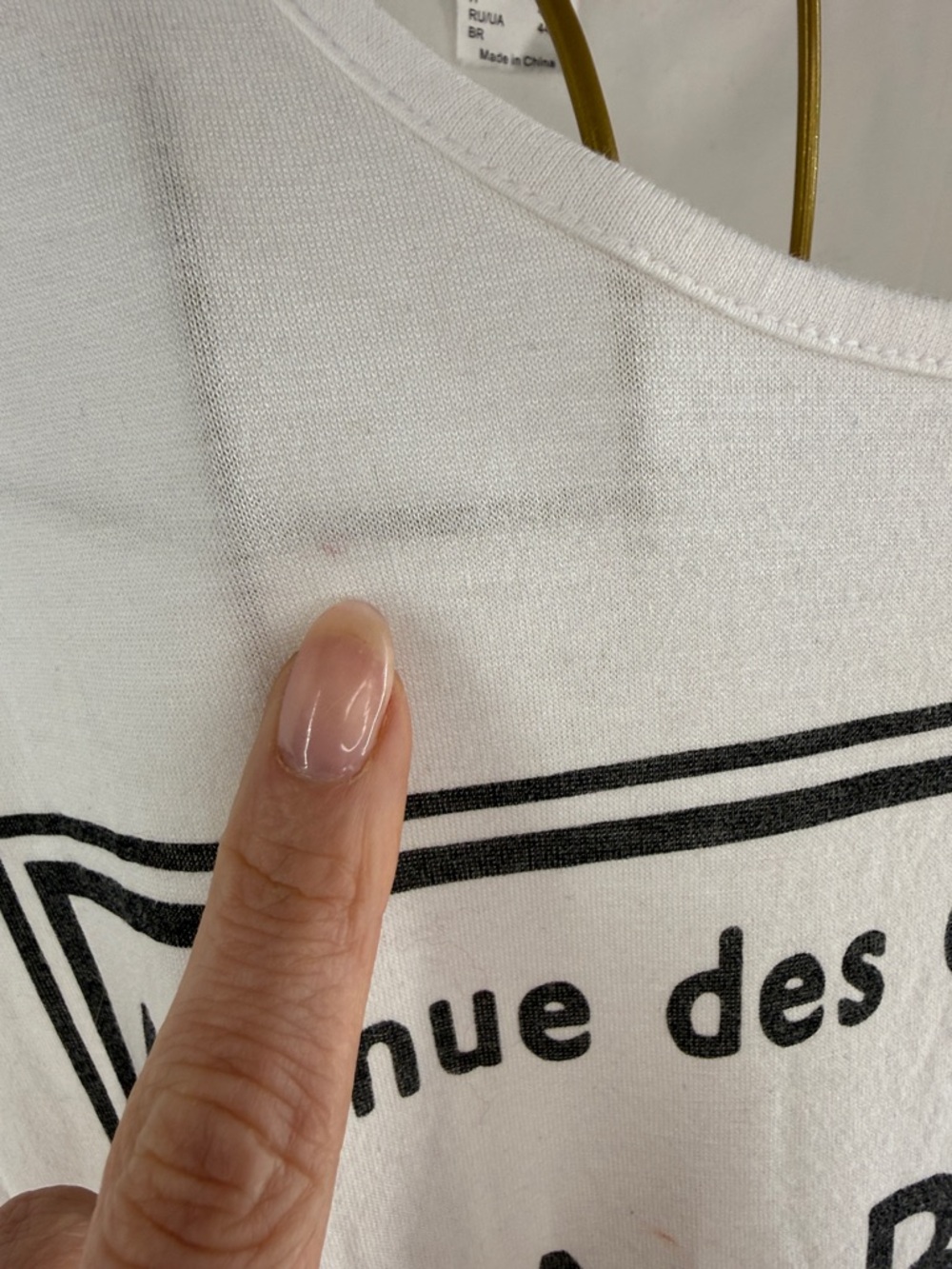 VENUS Paris La Belle Lost My Heart Tee Shirt Top Graphic Tshirt- Small - White - Picture 10 of 12